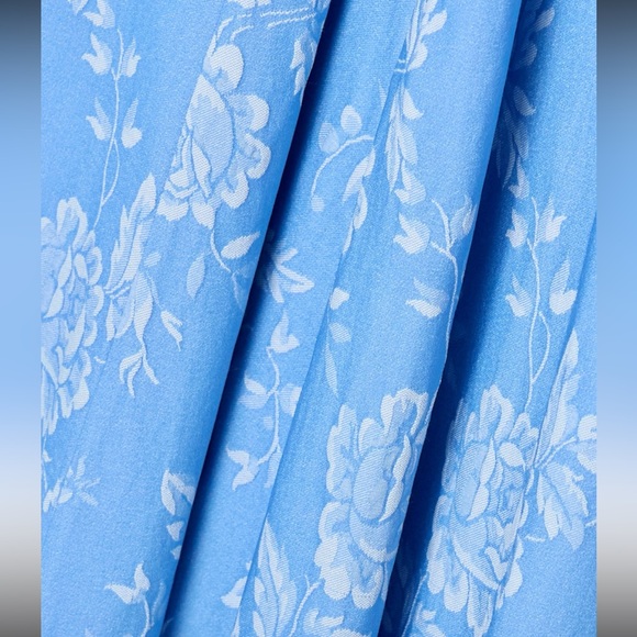 🌺🎉HP🎉🌺 NWT Staud Wells Midi Dress Blue Rose 🌟VERY RARE🌟 - Picture 10 of 16